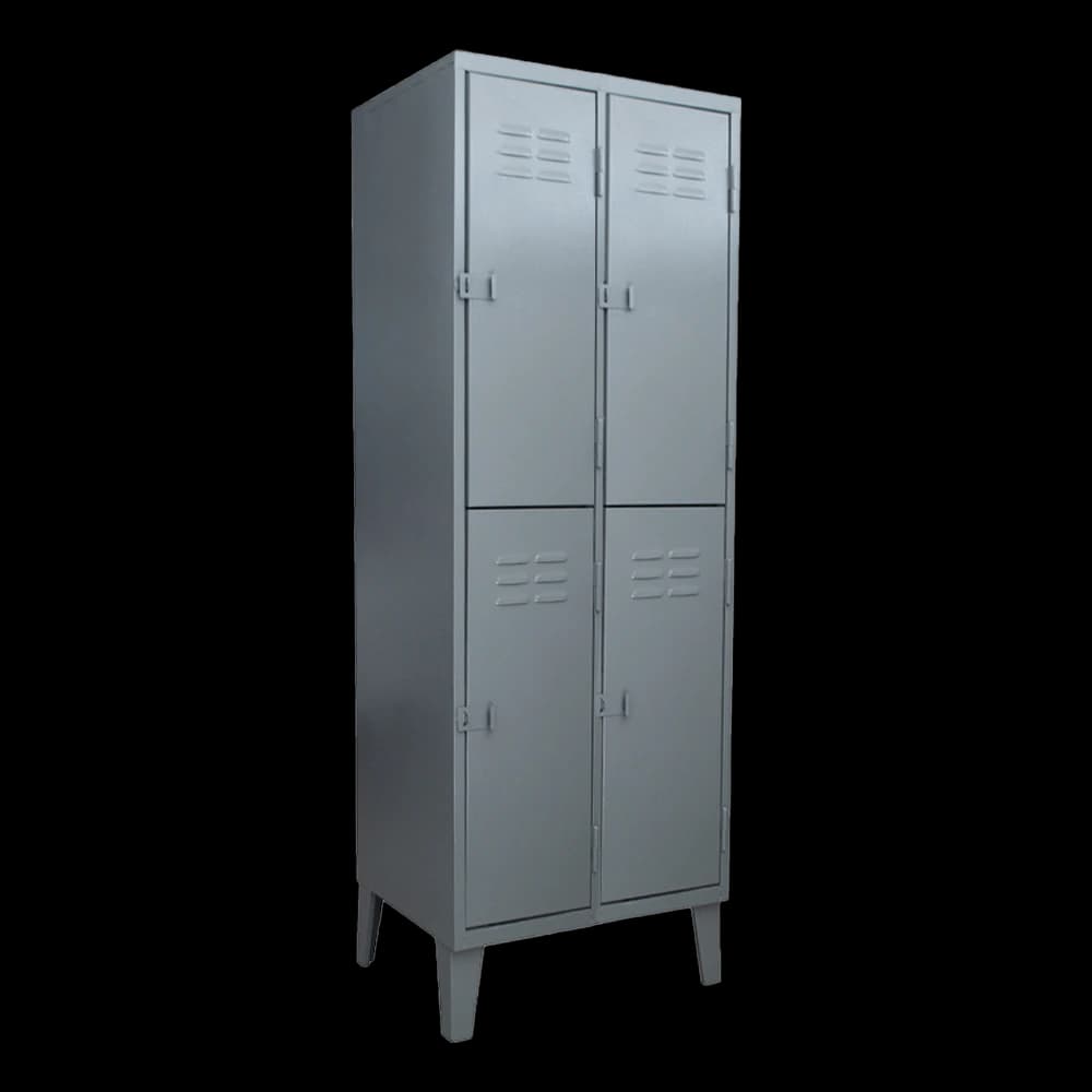 Locker Metálico 4 Puertas - 2 Cuerpos Dobles