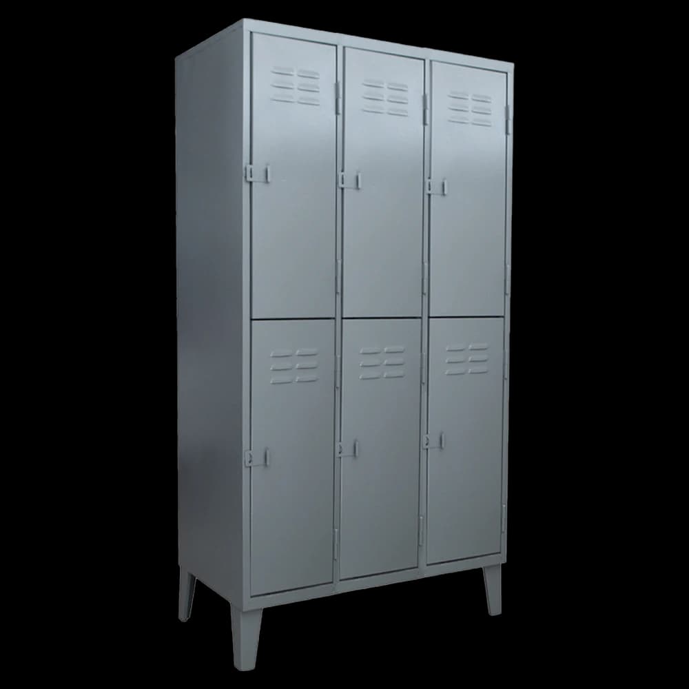 Locker Metálico 06 Puertas - 03 Cuerpos Dobles