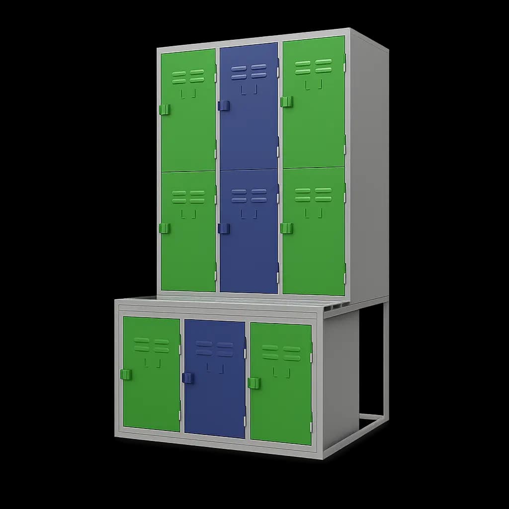 Locker Minería Especial - 09 Puertas | Banca incluida
