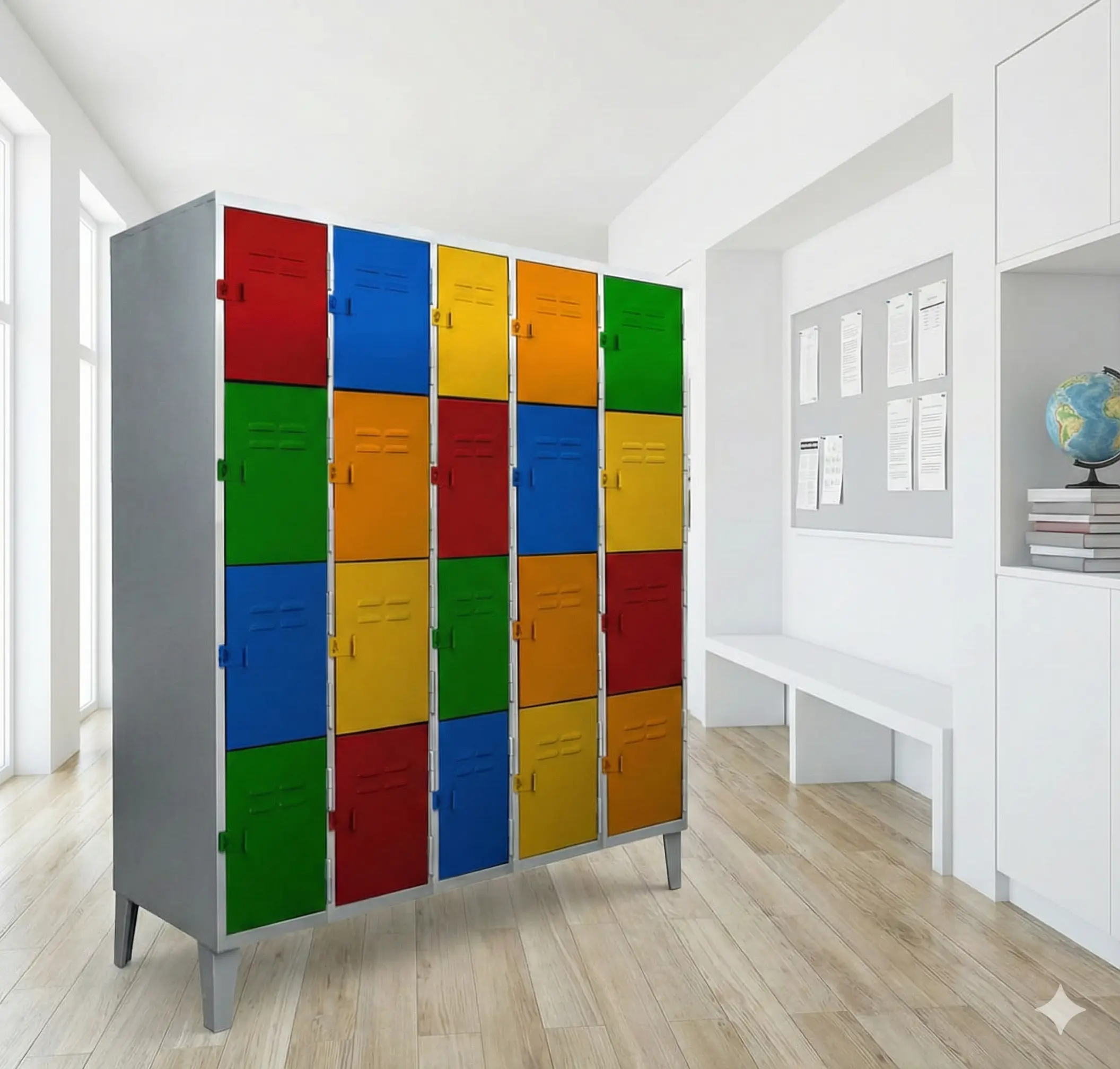 Lockers Jr. - 20 puertas cuadruples (vista alterna)