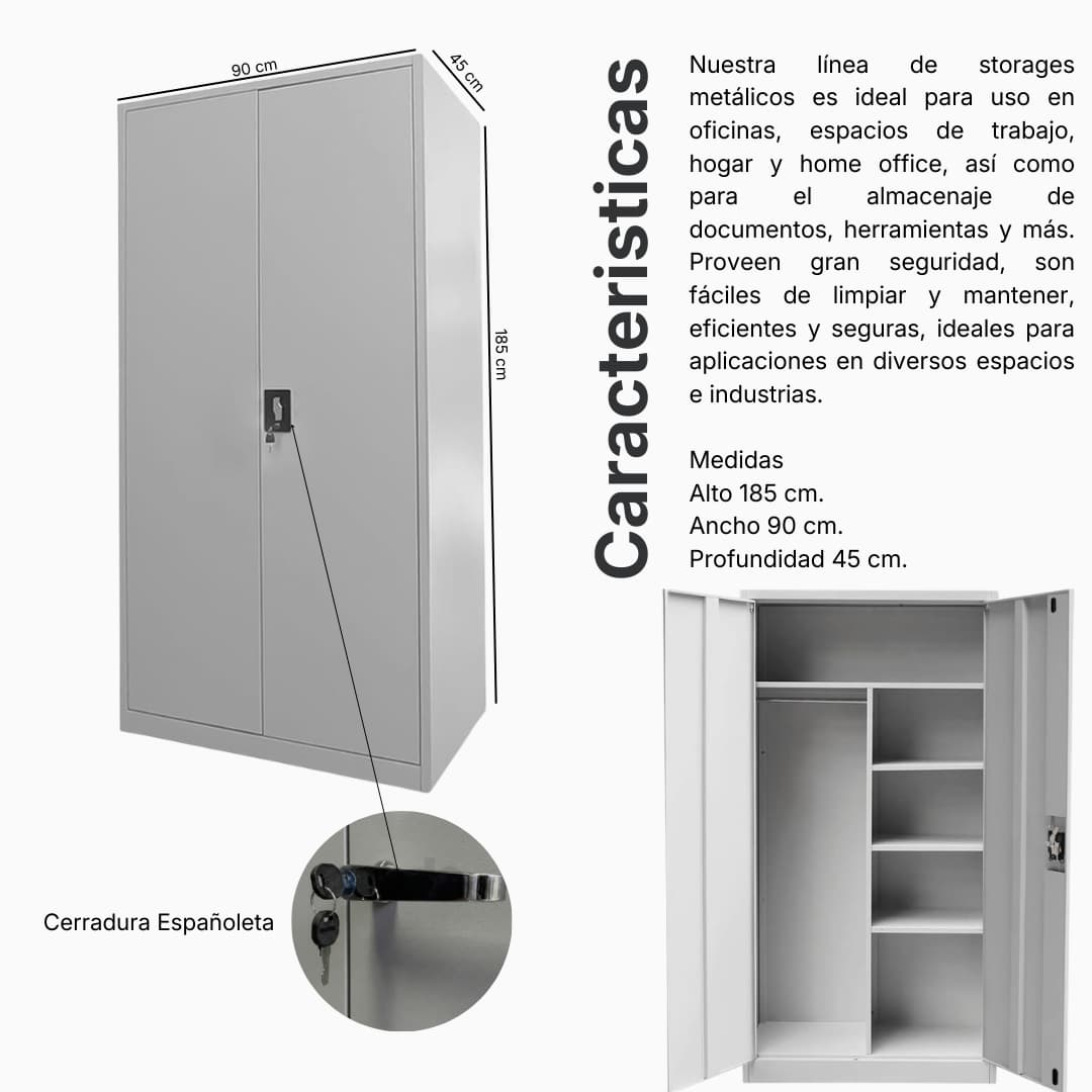 Ficha técnica y medidas del Roperillo Metálico