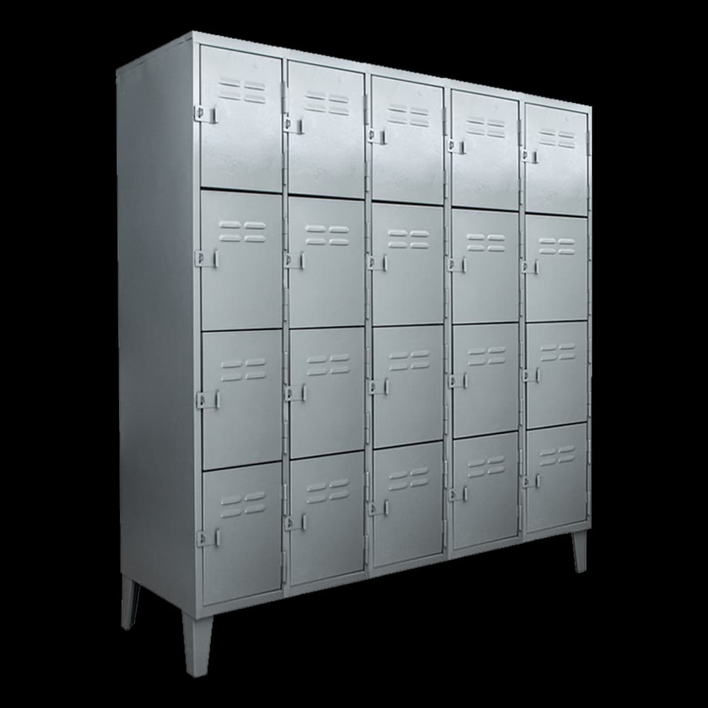 Locker Metálico 5 cuerpos, 20 puertas