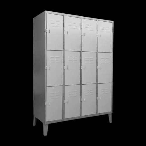 Locker Metálico 12 Puertas 4 Cuerpos Triples