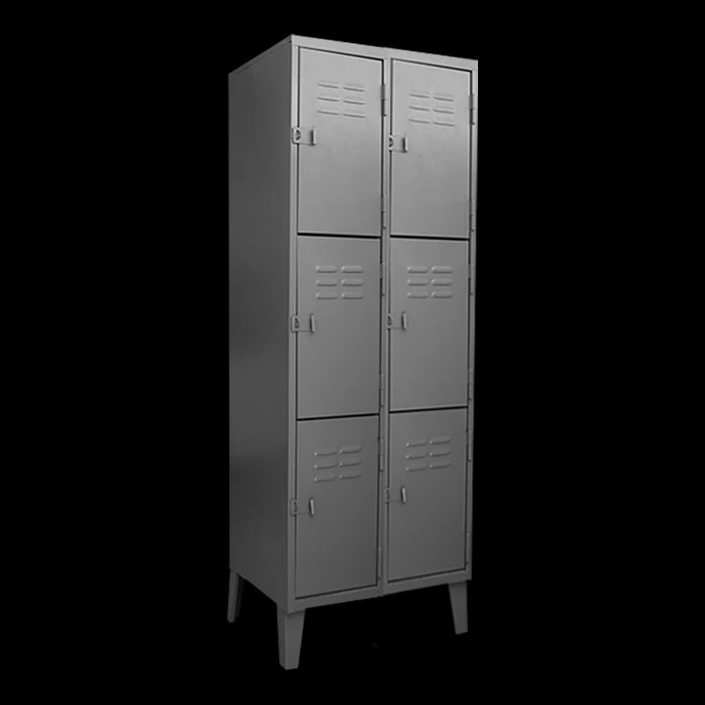 Locker Metálico 06 Puertas - 2 Cuerpos Triples