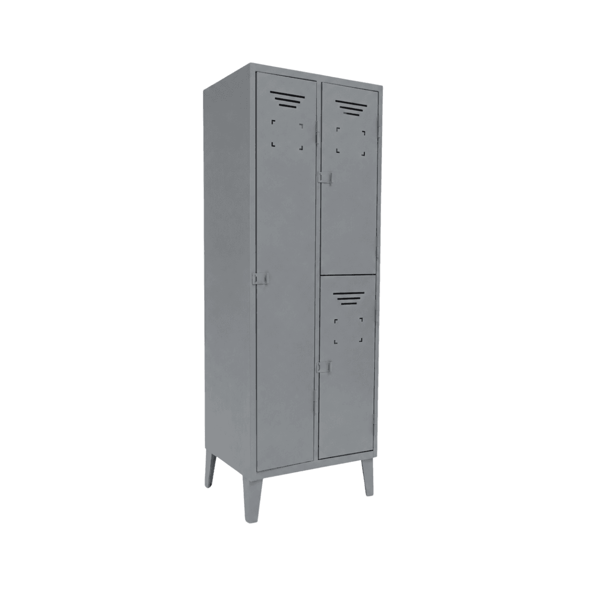 Locker Metálico 3 Puertas - 2 Cuerpos