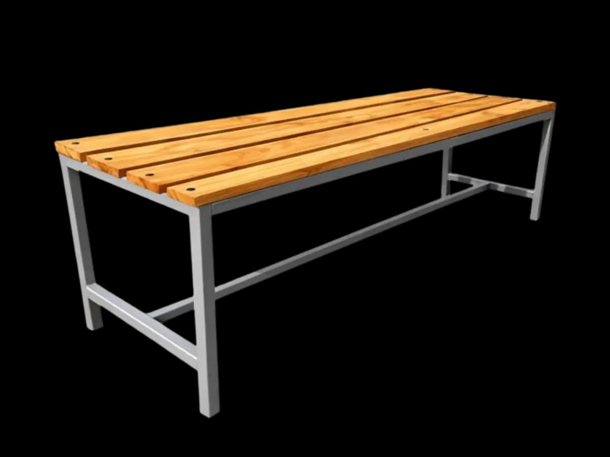 Banca De Madera Simple - 150X45X45