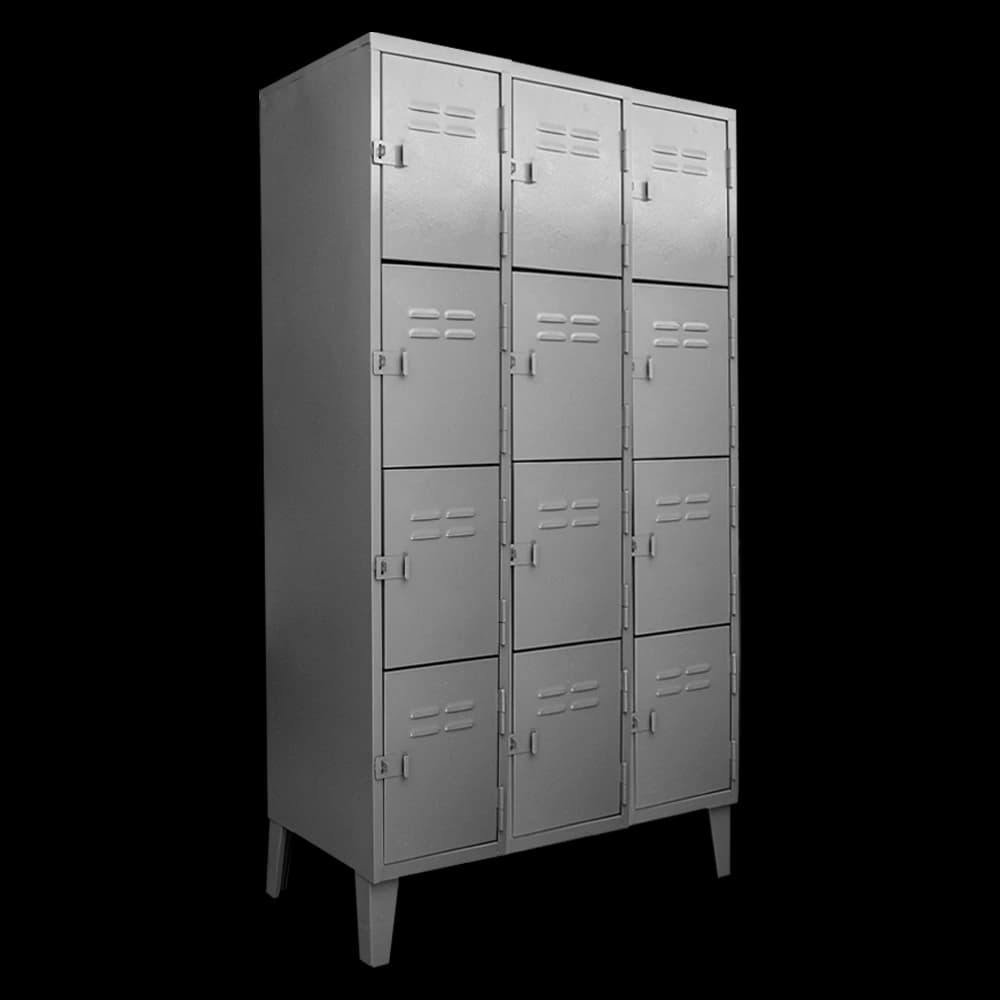 Locker Metálico 12 Puertas – 3 Cuerpos Cuadruples