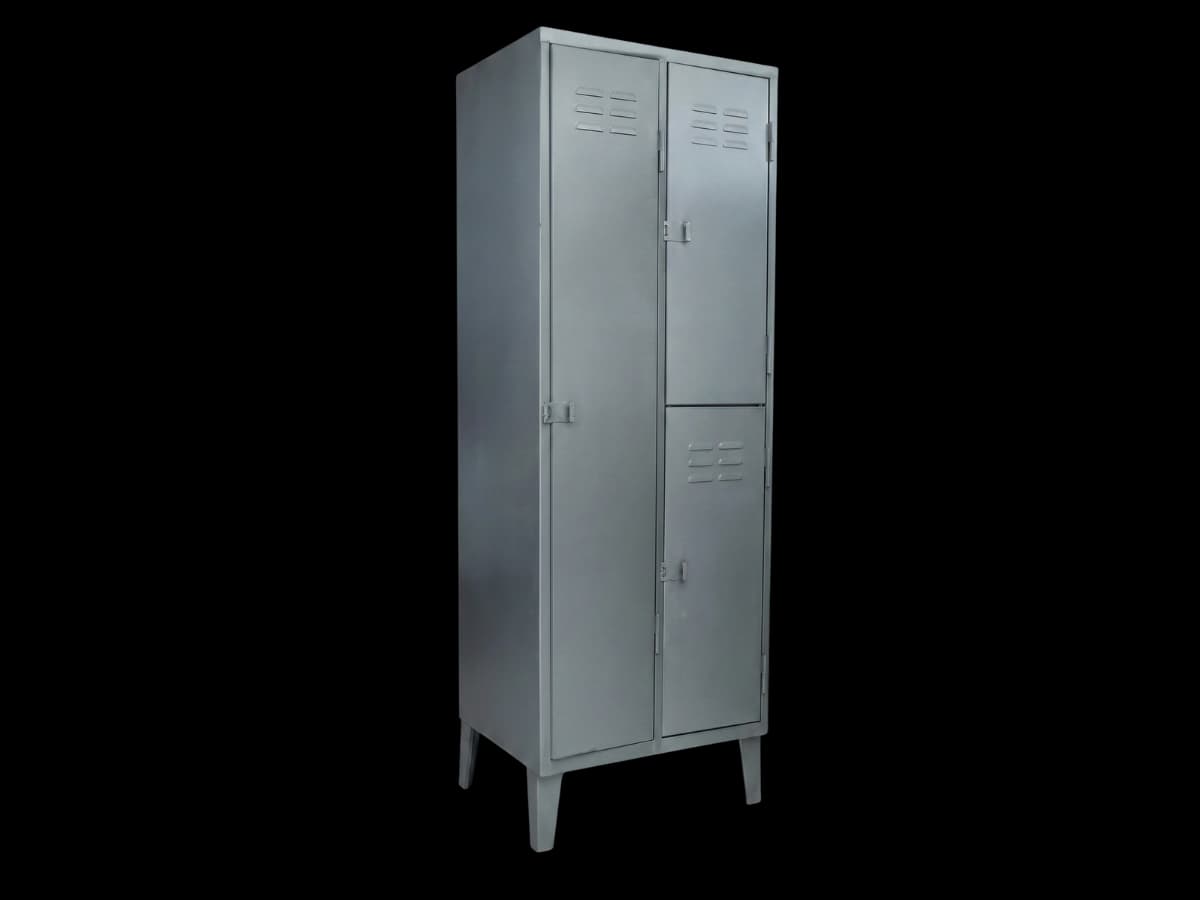 Locker Metálico 3 Puertas - 2 Cuerpos