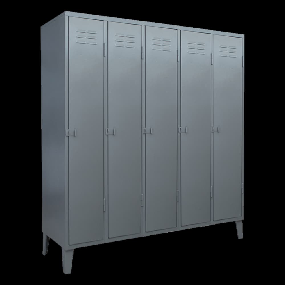Lockers Metálicos 05 Puertas - 05 Cuerpos Simples